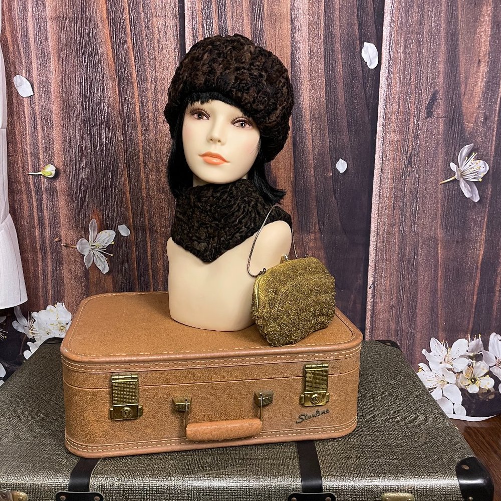 50s/60s Marshall Field & Company Hat and Scarf Set